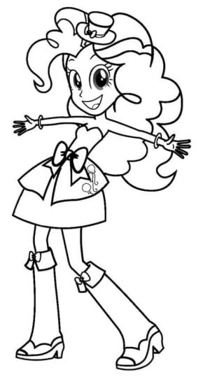 Equestria Girls boyama sayfası,  coloring page, Pinkie Pie Her Partiye Hazır, 