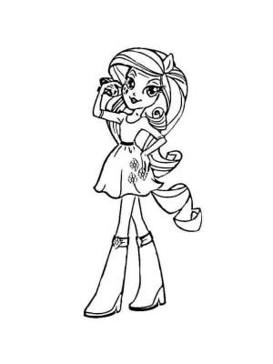 Equestria Girls boyama sayfası,  coloring page, Pinkie Pie Gür Saçlarda Küçük Şeyleri Saklıyor, 