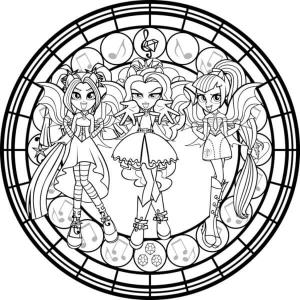 Equestria Girls boyama sayfası,  coloring page, Ünlü Rock Grubu Rainbooms’un Performansı, 