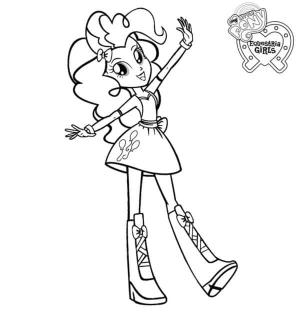 Equestria Girls boyama sayfası,  coloring page, Pinkie Pie’ın Otomatik Parti Kızı, 