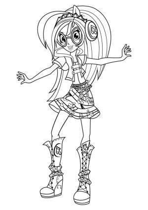 Equestria Girls boyama sayfası,  coloring page, Pinkie Pie’ın Müzikal ve Harika Karakteri, 