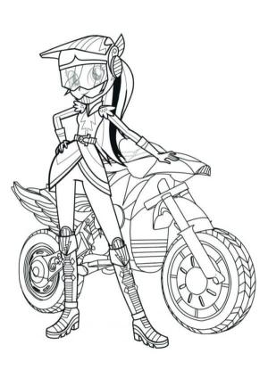 Equestria Girls boyama sayfası,  coloring page, Rainbow Dash Motosikletinde Ölümcül Güzellik, 