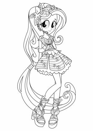 Equestria Girls boyama sayfası,  coloring page, Çırpınan bir kelebek kadar havadar, 