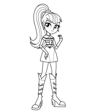 Equestria Girls boyama sayfası,  coloring page, Rarity’nin Kravatındaki Çalışkan Kız Öğrenci, 