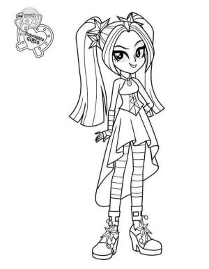 Equestria Girls boyama sayfası,  coloring page, Cool Aria Blaze, 