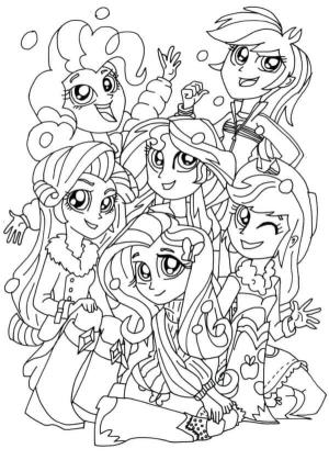 Equestria Girls boyama sayfası,  coloring page, My Little Pony Çizgi Filminin Ana Karakterleri, 