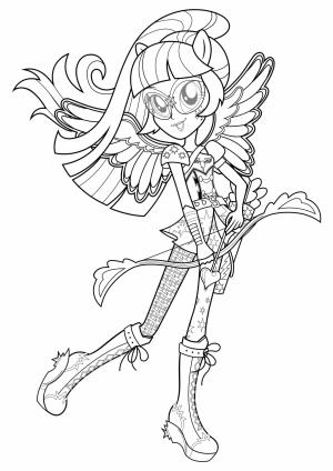 Equestria Girls boyama sayfası,  coloring page, Cupid Olarak Modaya Uygun Parıltı, 