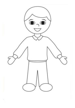 Erkek Çocuk boyama sayfası,  coloring page, Okul çocuğu, 