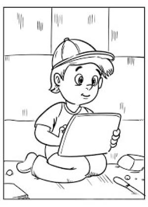 Erkek Çocuk boyama sayfası,  coloring page, Çocuk Beraberliği, 