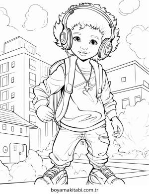Erkek Çocukları İçin boyama sayfası – kolay boyama, eğitici aktivite