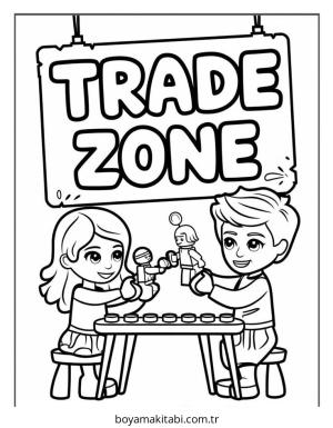 Erkek boyama sayfası – kolay boyama, eğitici aktivite