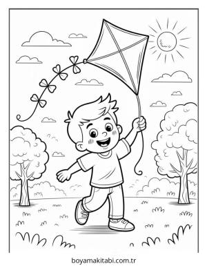 Erkek boyama sayfası – renkli çizimler, okul öncesi