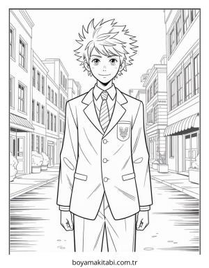 Erkek boyama sayfası – eğitici aktivite, yaratıcılık