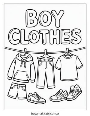 Erkek boyama sayfası – basit çizim, kolay boyama