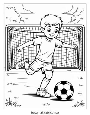 Erkek boyama sayfası – çizgi film temalı, basit çizim