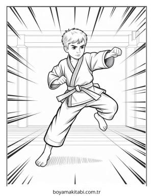 Erkek boyama sayfası – PDF indir, sevimli karakter