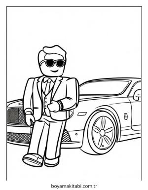 Erkek boyama sayfası – PDF indir, sevimli karakter