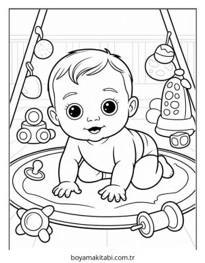 Erkek boyama sayfası – el becerilerini geliştirir, boyama çalışması