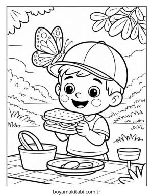 Erkek boyama sayfası – okul öncesi, evde etkinlik