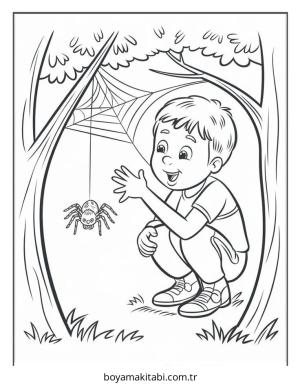 Erkek boyama sayfası – renkli çizimler, okul öncesi