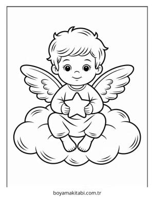 Erkek boyama sayfası – sanatsal çalışma, çocuklar için