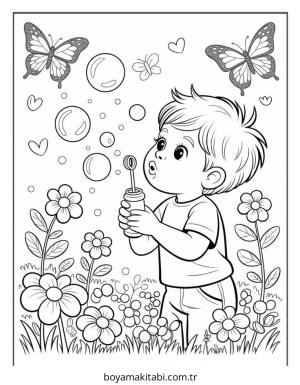 Erkek boyama sayfası – boyama etkinliği, çocuk aktivitesi