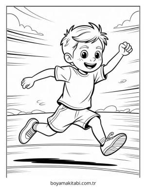 Erkek boyama sayfası – kolay boyama, eğitici aktivite