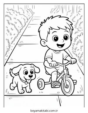 Erkek boyama sayfası – yaratıcılık, eğlenceli etkinlik