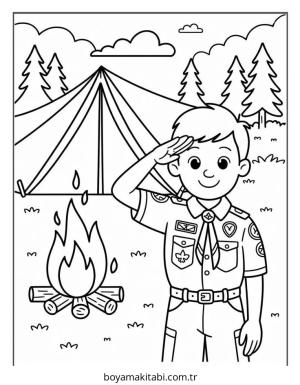 Erkek boyama sayfası – eğlenceli etkinlik, el becerilerini geliştirir