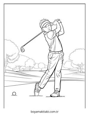 Erkek boyama sayfası – PDF indir, sevimli karakter