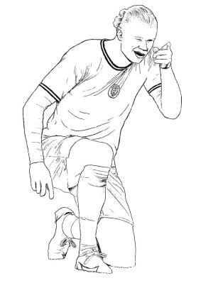 Erling Haaland boyama sayfası,  coloring page, Erling Haaland anahat görseli, 