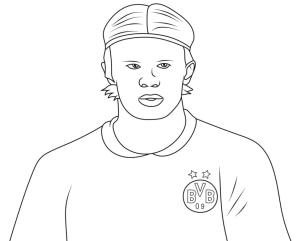 Erling Haaland boyama sayfası,  coloring page, Erling Haaland’ın Çizimi, 