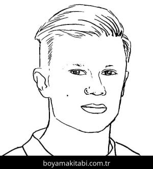 Erling Haaland boyama sayfası – ücretsiz yazdır, boyama etkinliği