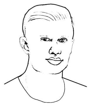 Erling Haaland boyama sayfası,  coloring page, Erling Haaland anahat, 