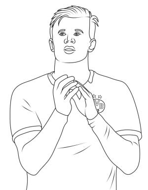 Erling Haaland boyama sayfası,  coloring page, Yazdırılabilir Erling Haaland resmi, 