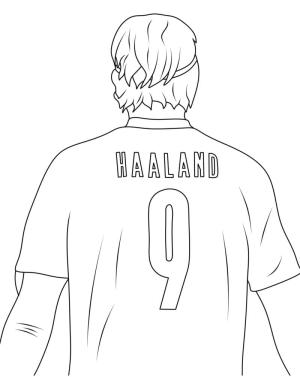 Erling Haaland boyama sayfası,  coloring page, Erling Haaland futbolcu, 