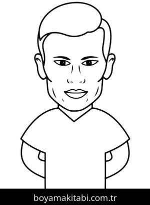 Erling Haaland boyama sayfası – sevimli karakter, sanatsal çalışma