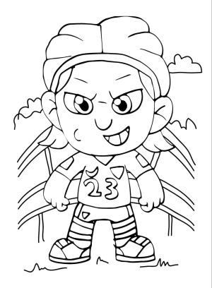 Erling Haaland boyama sayfası,  coloring page, Sevimli Erling Haaland, 