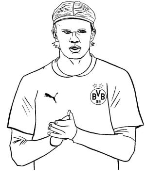 Erling Haaland boyama sayfası,  coloring page, Erling Haaland resmi yazdırılabilir, 