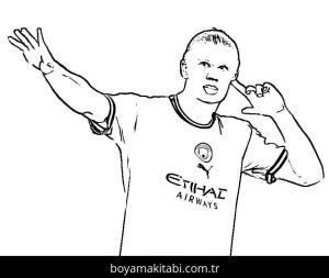 Erling Haaland boyama sayfası – boyama çalışması, yaratıcılığı geliştirir