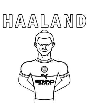 Erling Haaland boyama sayfası,  coloring page, Ücretsiz yazdırılabilir Erling Haaland, 