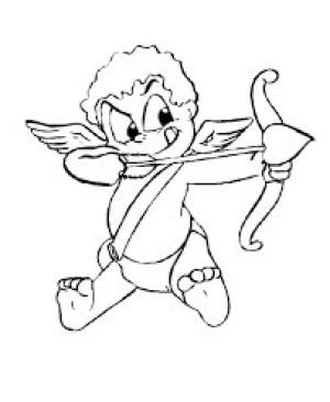 Eros boyama sayfası,  coloring page, Havalı Aşk Tanrısı, 