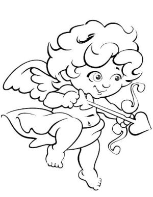 Eros boyama sayfası,  coloring page, Aşk Tanrısı Kız, 