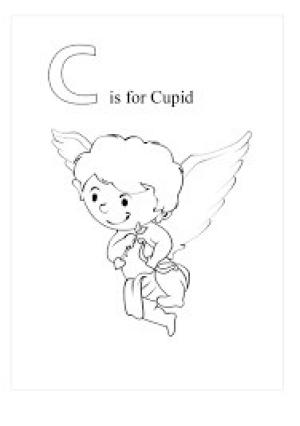 Eros boyama sayfası,  coloring page, C Cupid Içindir, 