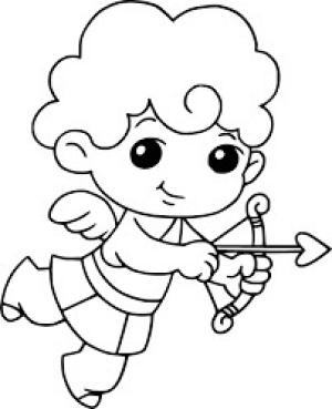 Eros boyama sayfası,  coloring page, Gülümseyen Aşk Tanrısı, 