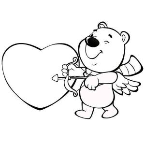 Eros boyama sayfası,  coloring page, Küçük Aşk Tanrısı Ayı, 