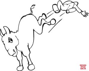 Eşek boyama sayfası, Donkeys coloring page, , donkeys donkey kick a man 