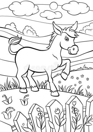 Eşek boyama sayfası, Donkeys coloring page, Eşek Yürüyüşü, 