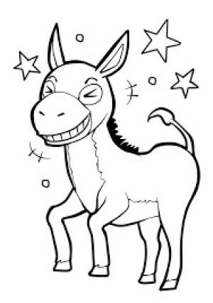 Eşek boyama sayfası, Donkeys coloring page, Shrek üzerinde Eşek, 