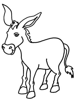 Eşek boyama sayfası, Donkeys coloring page, Temel Eşek, 